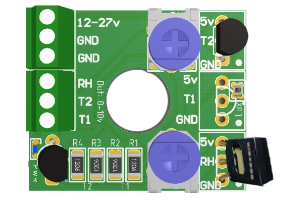 Датчик температуры, влажности и освещенности T1RH_LUX