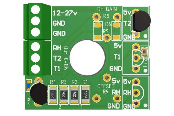 Датчик температуры и освещенности T1LUX
